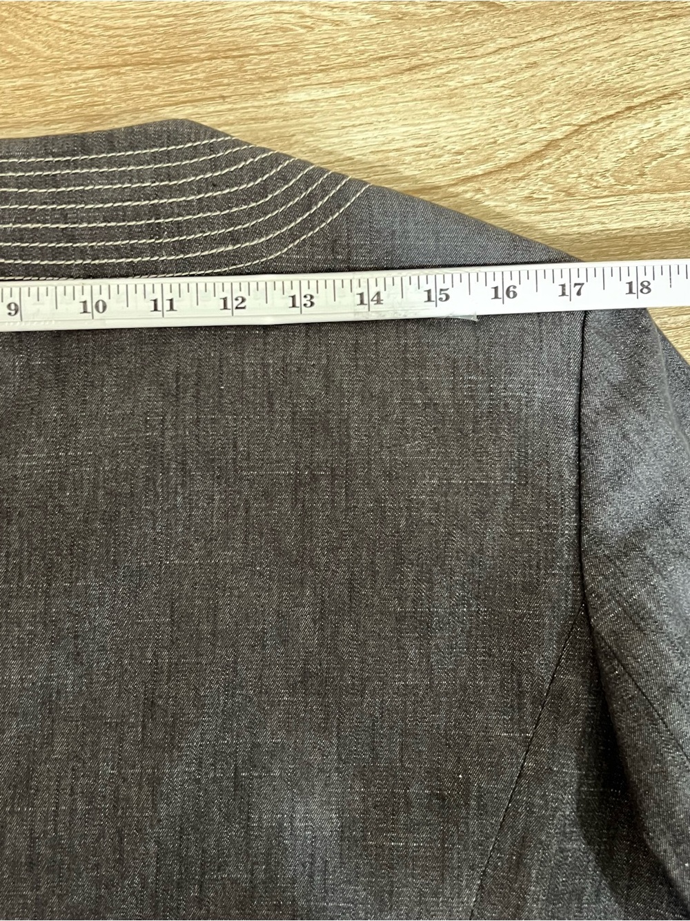 Kasper Women’s Size 16P US Open Front Blazer Jacket Dark Grey Career Workwear - Picture 4 of 16